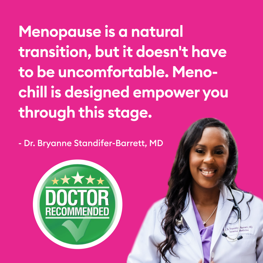 Doctor Bryanne Standifer-Barrett smiling in a white coat with stethoscope, with a green badge reading 'DOCTOR RECOMMENDED'