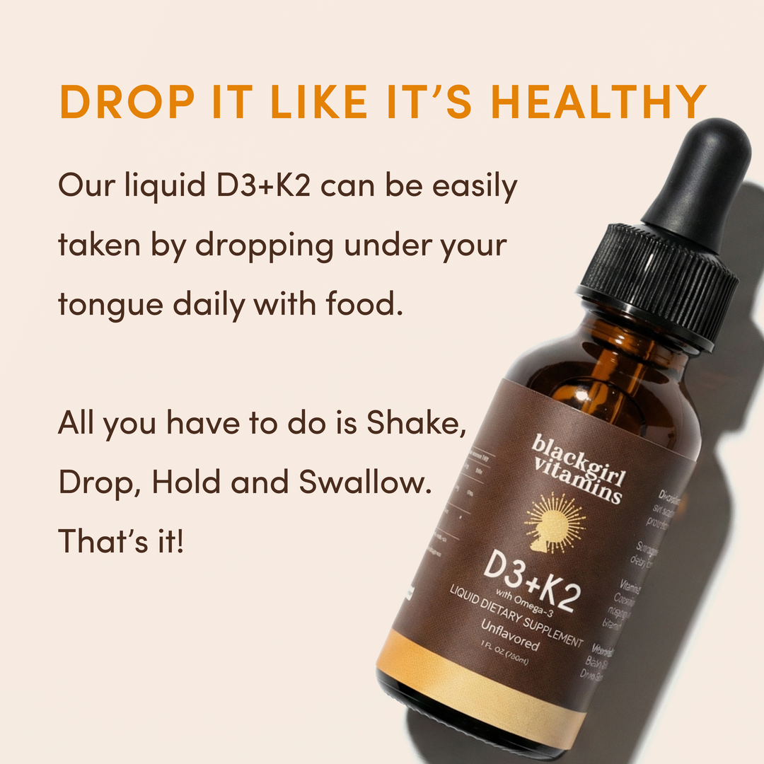 Black Girl Vitamins D3 and K2 supplement