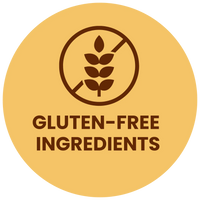Gluten-Free Ingredients symbol with crossed grain icon